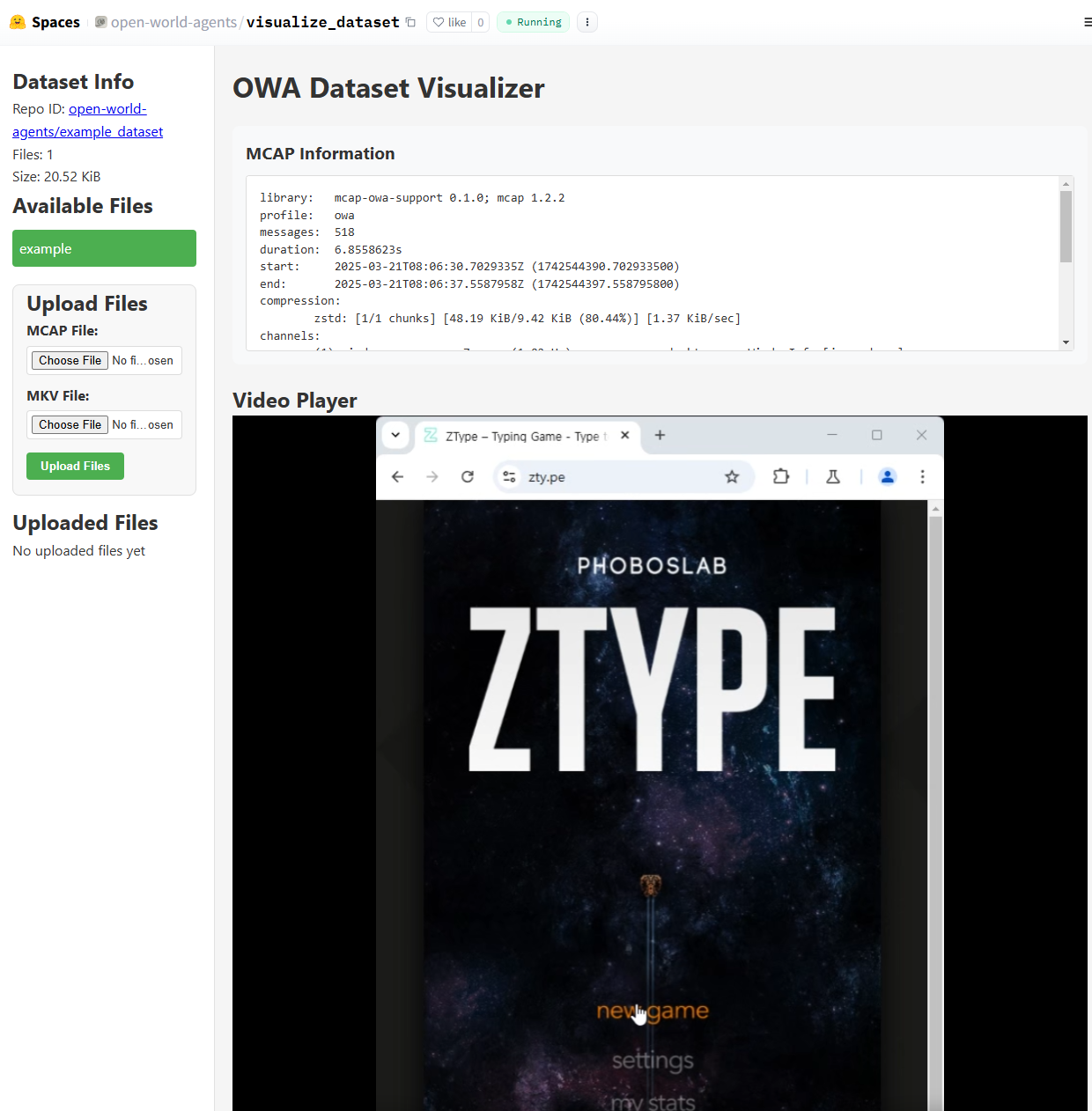 OWA Dataset Visualizer